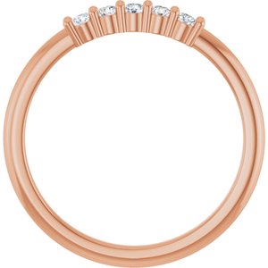 14K Rose 1/6 CTW Natural Diamond 5-Year Anniversary Band