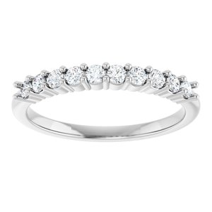 14K White 1/4 CTW Natural Diamond 10-Year Anniversary Band