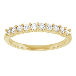 14K Yellow 1/4 CTW Natural Diamond 10-Year Anniversary Band