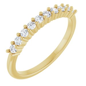 14K Yellow 1/4 CTW Natural Diamond 10-Year Anniversary Band
