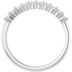 Platinum 1/4 CTW Natural Diamond 10-Year Anniversary Band