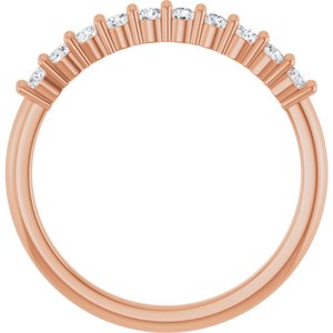 14K Rose 1/4 CTW Natural Diamond 10-Year Anniversary Band