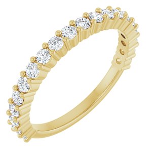 14K Yellow 5/8 CTW Natural Diamond 20-Year Anniversary Band