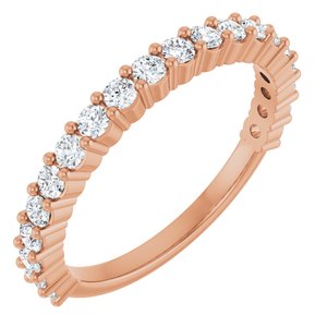 14K Rose 5/8 CTW Natural Diamond 20-Year Anniversary Band