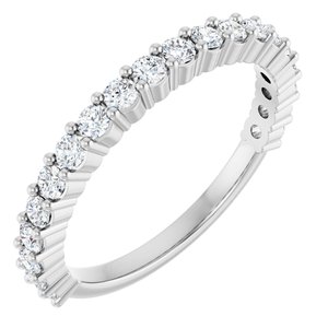 14K White 5/8 CTW Natural Diamond 20-Year Anniversary Band