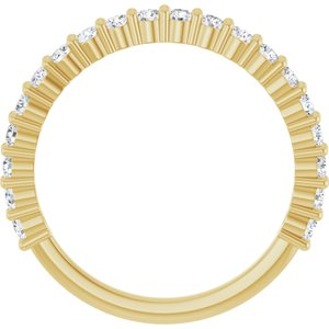 14K Yellow 5/8 CTW Natural Diamond 20-Year Anniversary Band