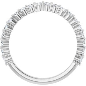 Platinum 5/8 CTW Natural Diamond 20-Year Anniversary Band