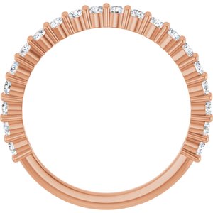 14K Rose 5/8 CTW Natural Diamond 20-Year Anniversary Band