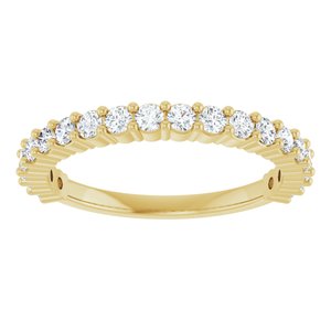 14K Yellow 5/8 CTW Natural Diamond 20-Year Anniversary Band