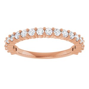14K Rose 5/8 CTW Natural Diamond 20-Year Anniversary Band
