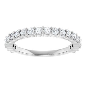 Platinum 5/8 CTW Natural Diamond 20-Year Anniversary Band