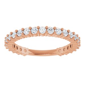 14K Rose 3/4 CTW Natural Diamond 25-Year Anniversary Band