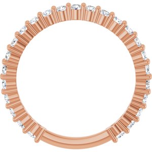 14K Rose 3/4 CTW Natural Diamond 25-Year Anniversary Band