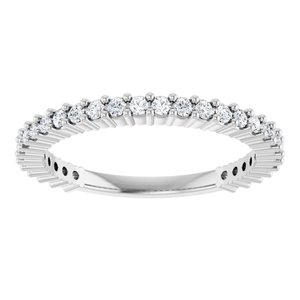 14K White 3/8 CTW Natural Diamond 30-Year Anniversary Band