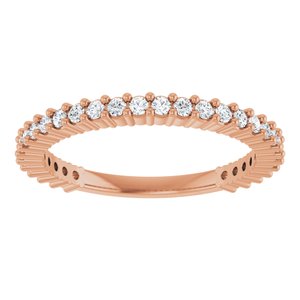 14K Rose 3/8 CTW Natural Diamond 30-Year Anniversary Band