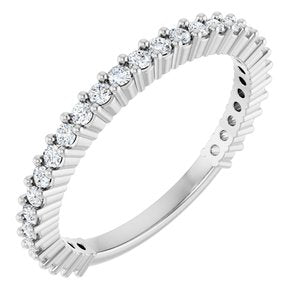 14K White 3/8 CTW Natural Diamond 30-Year Anniversary Band
