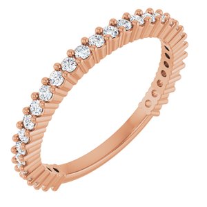 14K Rose 3/8 CTW Natural Diamond 30-Year Anniversary Band