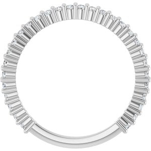 14K White 3/8 CTW Natural Diamond 30-Year Anniversary Band