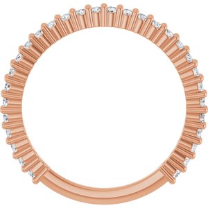 14K Rose 3/8 CTW Natural Diamond 30-Year Anniversary Band