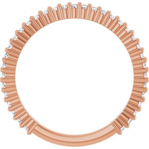 14K Rose 1/3 CTW Natural Diamond 35-Year Anniversary Band
