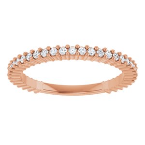 14K Rose 1/3 CTW Natural Diamond 35-Year Anniversary Band