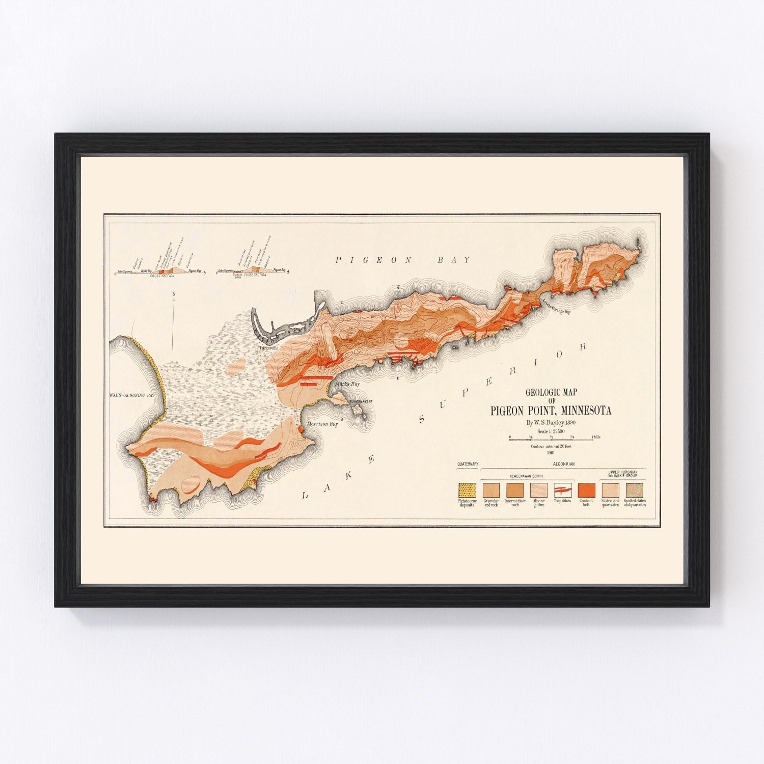 Vintage Pigeon Point, MN Map 1910