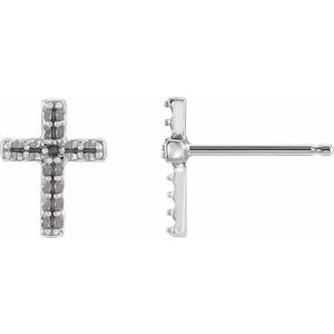 Platinum Cross Single Earring Mounting