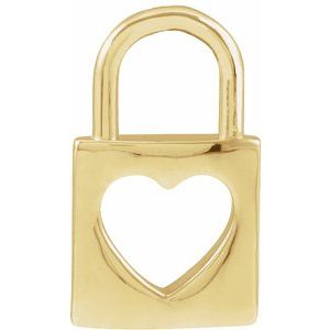 Pierced Heart Lock Necklace or Pendant