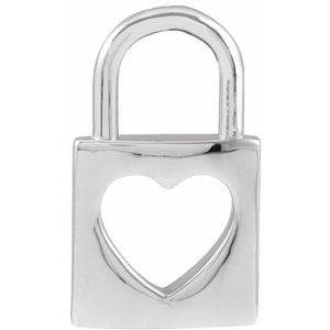Pierced Heart Lock Necklace or Pendant