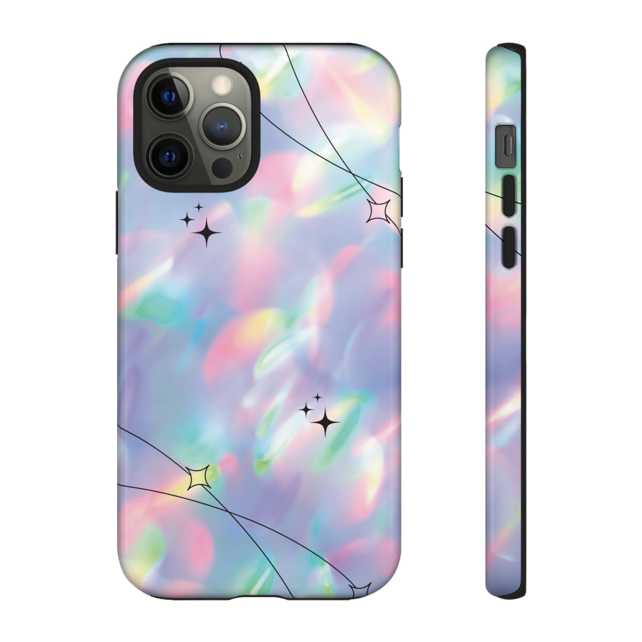 Gradient Pattern Stars Tough iPhone Case