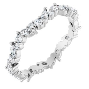 Platinum 3/4 CTW Natural Diamond Eternity Band Size 7