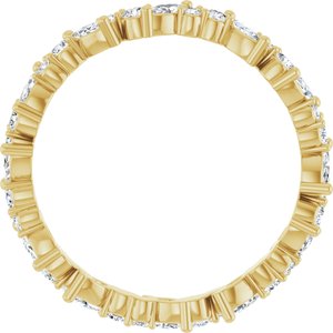 14K Yellow 3/4 CTW Natural Diamond Eternity Band Size 7