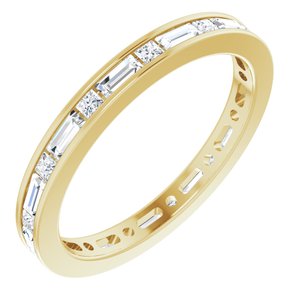 14K Yellow 1 CTW Natural Diamond Eternity Band Size 6.5
