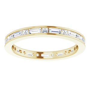 14K Yellow 1 CTW Natural Diamond Eternity Band Size 6.5