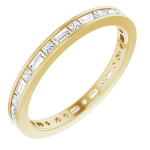 14K Yellow 7/8 CTW Natural Diamond Eternity Band Size 8