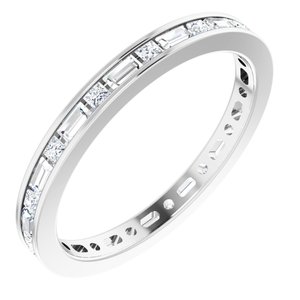 Platinum 7/8 CTW Natural Diamond Eternity Band Size 8