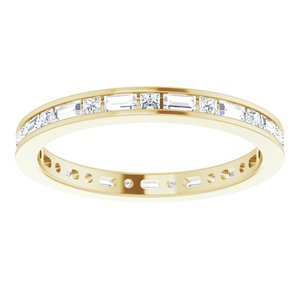 14K Yellow 7/8 CTW Natural Diamond Eternity Band Size 8