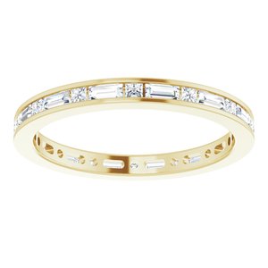 14K Yellow 1 1/6 CTW Natural Diamond Eternity Band Size 8.5