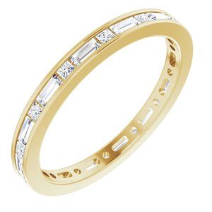 14K Yellow 1 1/6 CTW Natural Diamond Eternity Band Size 8.5