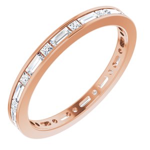 14K Rose 1 1/6 CTW Natural Diamond Eternity Band Size 8.5