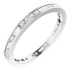 Platinum 1 1/6 CTW Natural Diamond Eternity Band Size 8.5