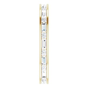 14K Yellow 3/4 CTW Natural Diamond Eternity Band Size 5.5