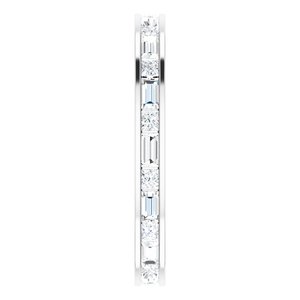 Platinum 3/4 CTW Natural Diamond Eternity Band Size 5.5