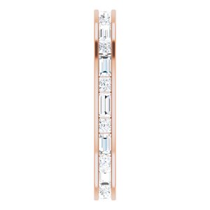 14K Rose 3/4 CTW Natural Diamond Eternity Band Size 5.5