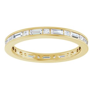 14K Yellow 7/8 CTW Natural Diamond Eternity Band Size 7