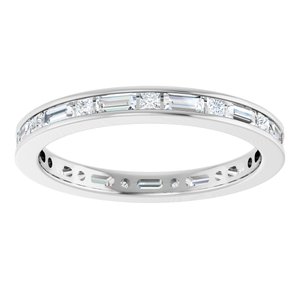 Platinum 7/8 CTW Natural Diamond Eternity Band Size 7