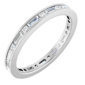 Platinum 7/8 CTW Natural Diamond Eternity Band Size 7