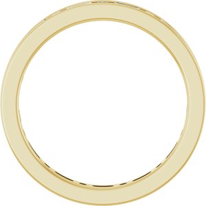 14K Yellow 7/8 CTW Natural Diamond Eternity Band Size 7