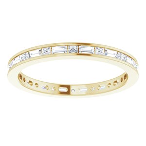 14K Yellow 1 1/8 CTW Natural Diamond Eternity Band Size 9