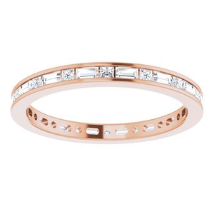 14K Rose 1 1/8 CTW Natural Diamond Eternity Band Size 9